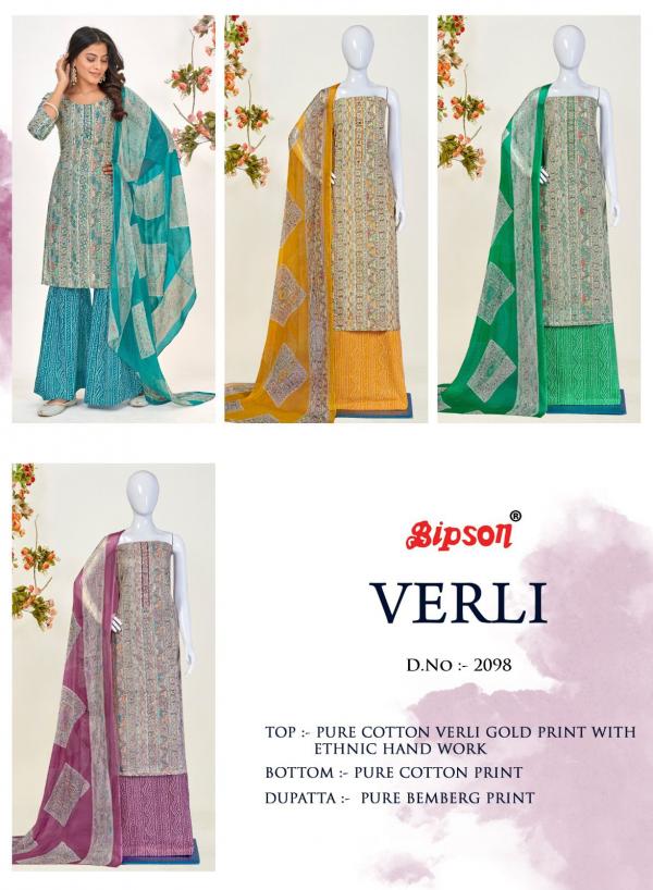 Bipson Verli 2098 Designer Cotton Dress Material Collection